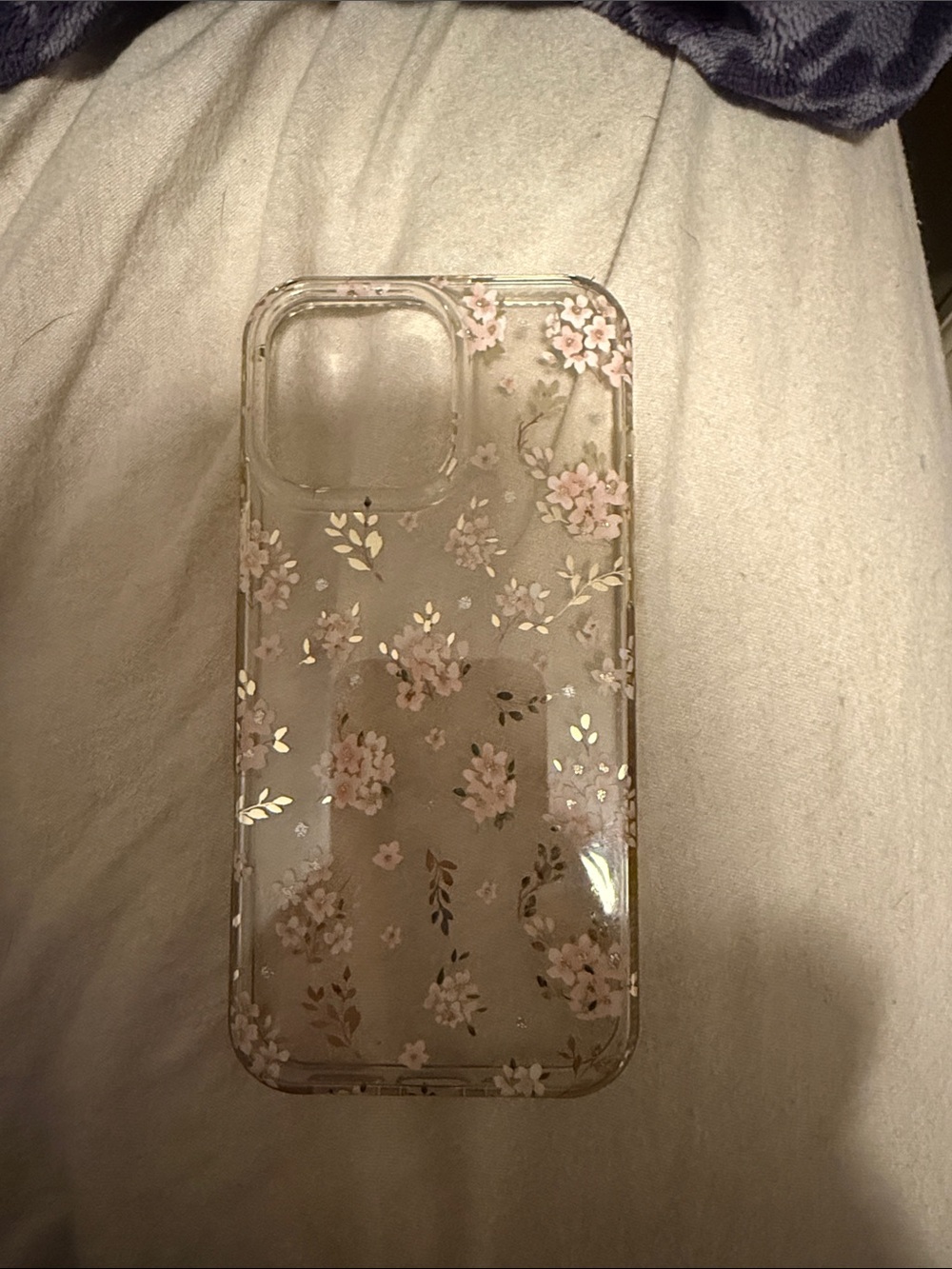 iPhone 16 pro max Clear Pink Floral Phone Case – Compatible Cell Phone Accessory